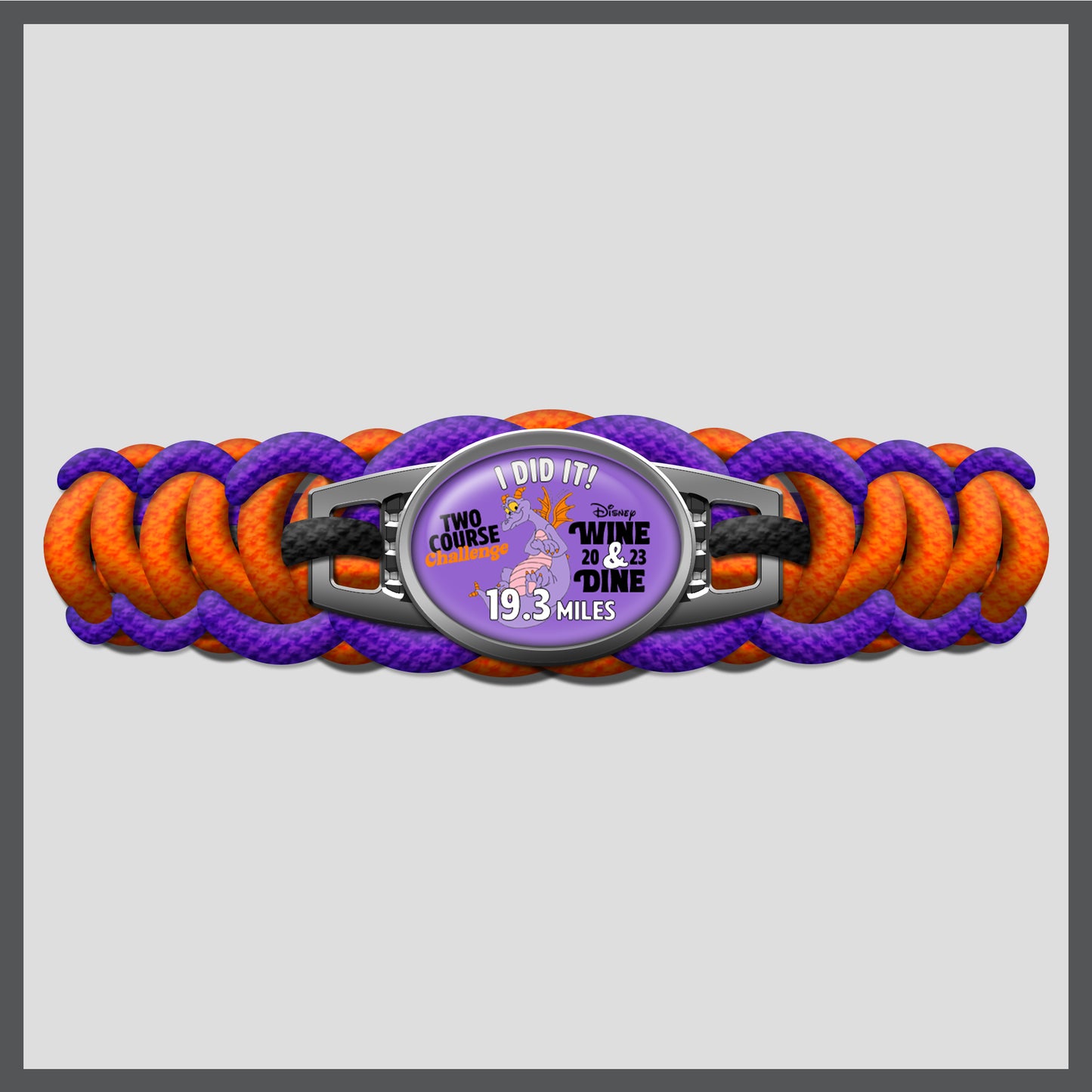 RunDisney Wine & Dine Weekend 2023 Two Course Challenge 19.3 Miles I DID IT Paracord Bracelet