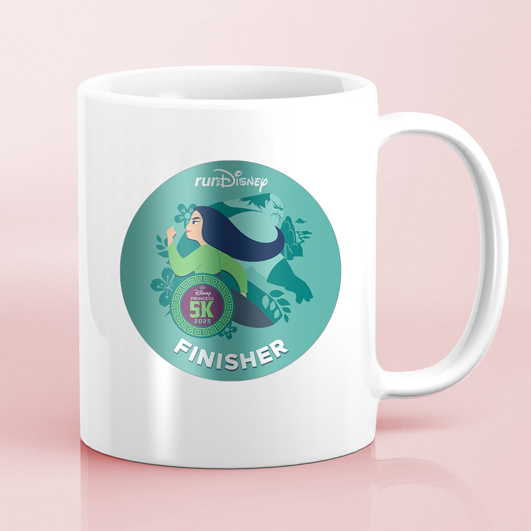 RunDisney Princess Half Marathon Weekend 2025 Princess 5K 3.1 Miles FINISHER Water Bottle Mug Sticker