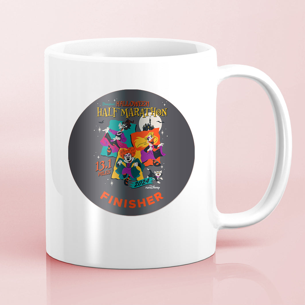 Disneyland Halloween Half Marathon Weekend 2024 Half Marathon 13.1 Miles FINISHER Water Bottle Mug Sticker THEMED