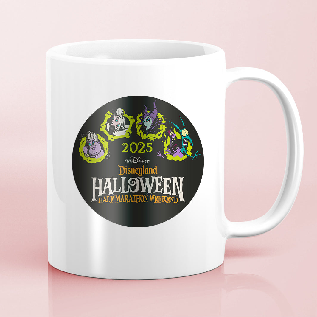 Disneyland Halloween Half Marathon Weekend 2025 Weekend Races Generic Water Bottle Mug Sticker THEMED