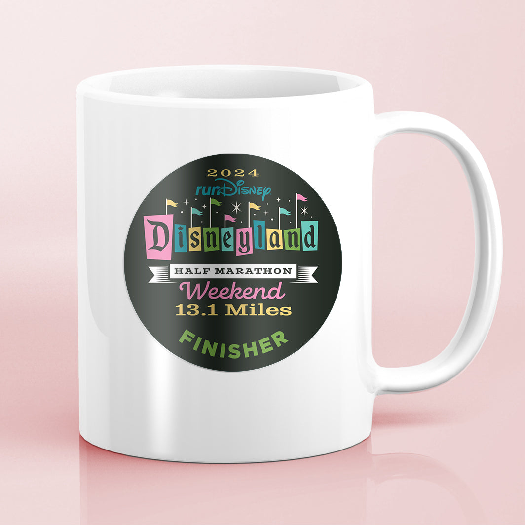 Disneyland Half Marathon Weekend 2024 Half Marathon 13.1 Miles FINISHER Water Bottle Mug Sticker