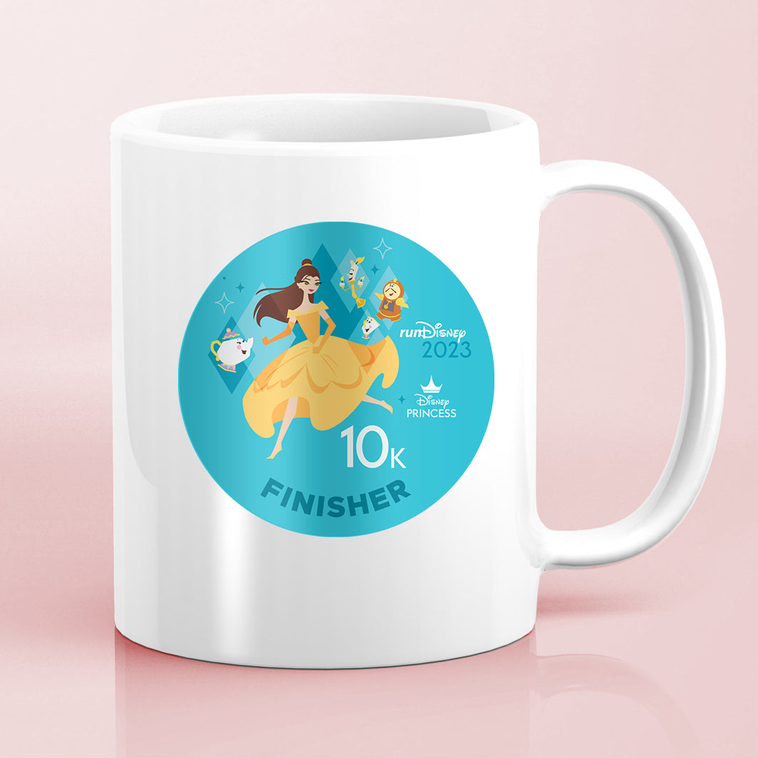 RunDisney Princess Half Marathon Weekend 2023 Princess 10K 6.2 Miles FINISHER Water Bottle Mug Sticker
