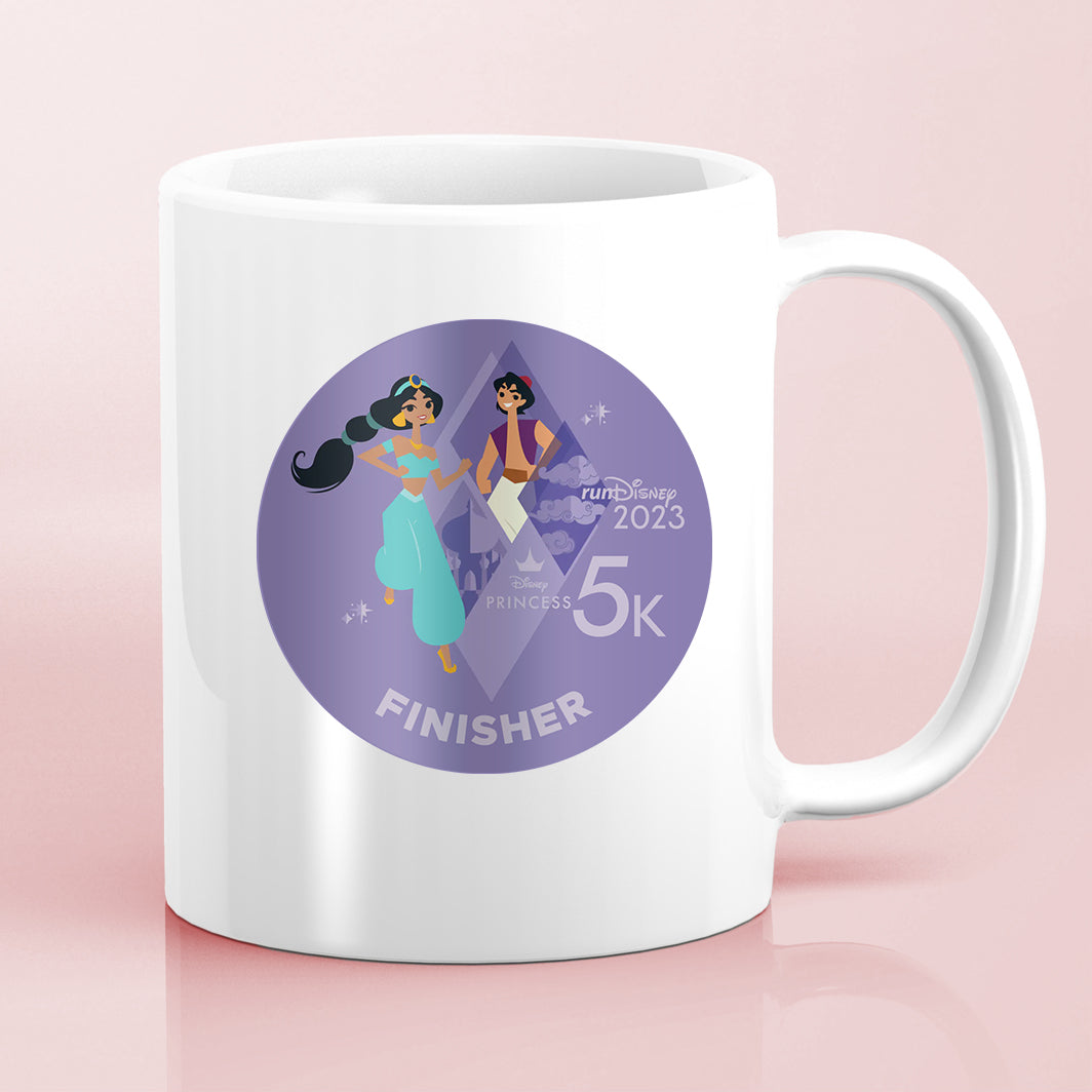 RunDisney Princess Half Marathon Weekend 2023 Princess 5K 3.1 Miles FINISHER Water Bottle Mug Sticker