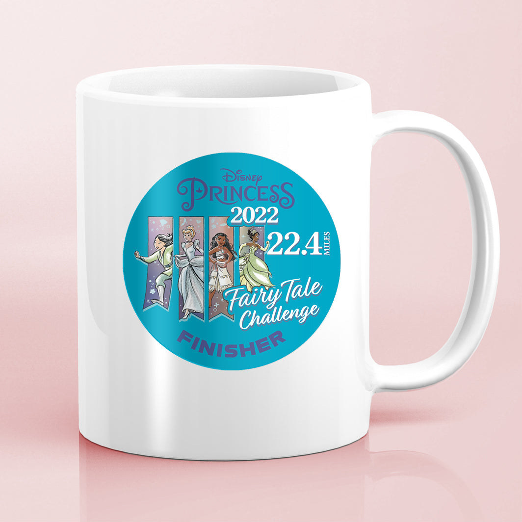 RunDisney Princess Half Marathon Weekend 2022 All Races Challenge 22.4 Miles FINISHER Water Bottle Mug Sticker