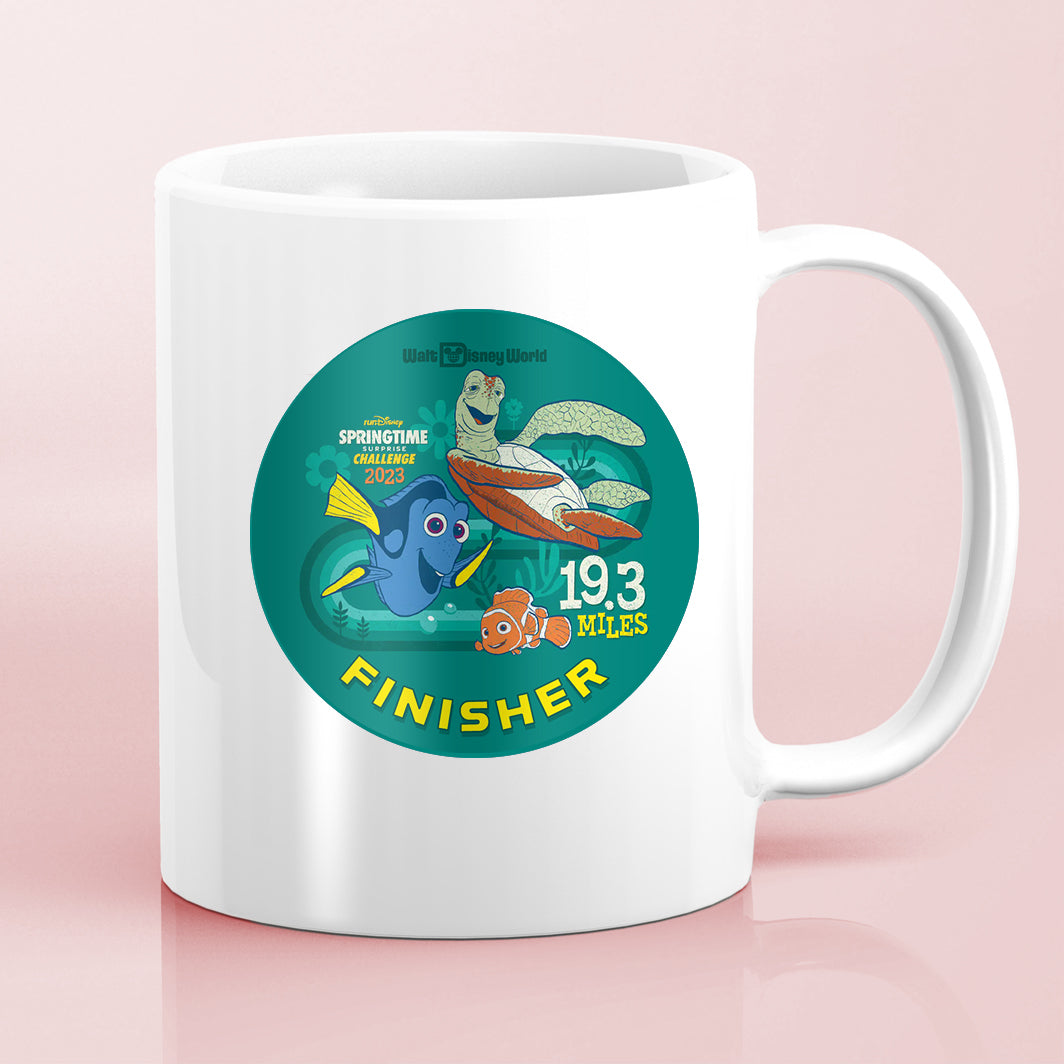 RunDisney Springtime Races 2023 Challenge 19.3 Miles FINISHER Water Bottle Mug Sticker