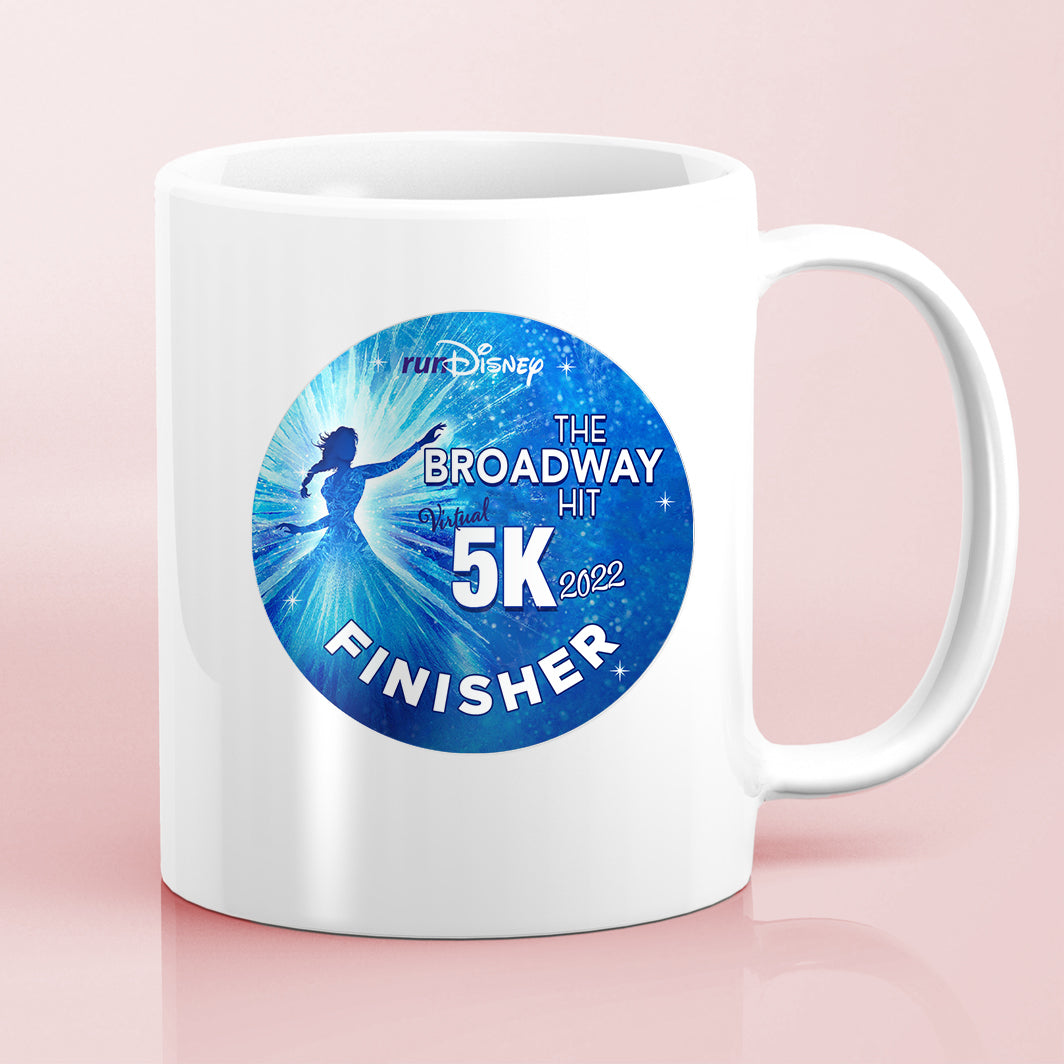RunDisney Summer Virtual Series 2022 Broadway Hit 5K 3.1 Miles FINISHER Water Bottle Mug Sticker