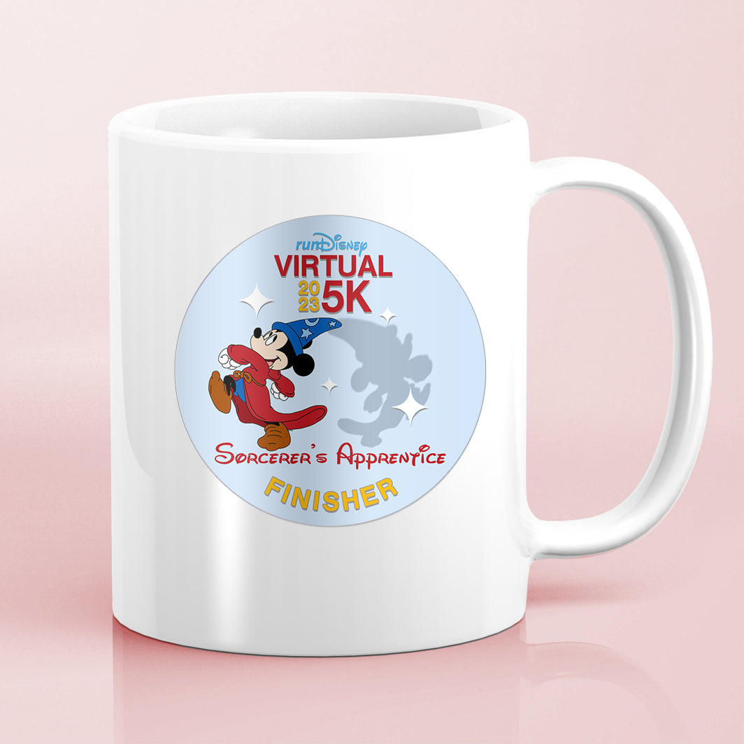 RunDisney Summer Virtual Series 2023 Sorcerer's Apprentice 5K 3.1 Miles FINISHER Water Bottle Mug Sticker