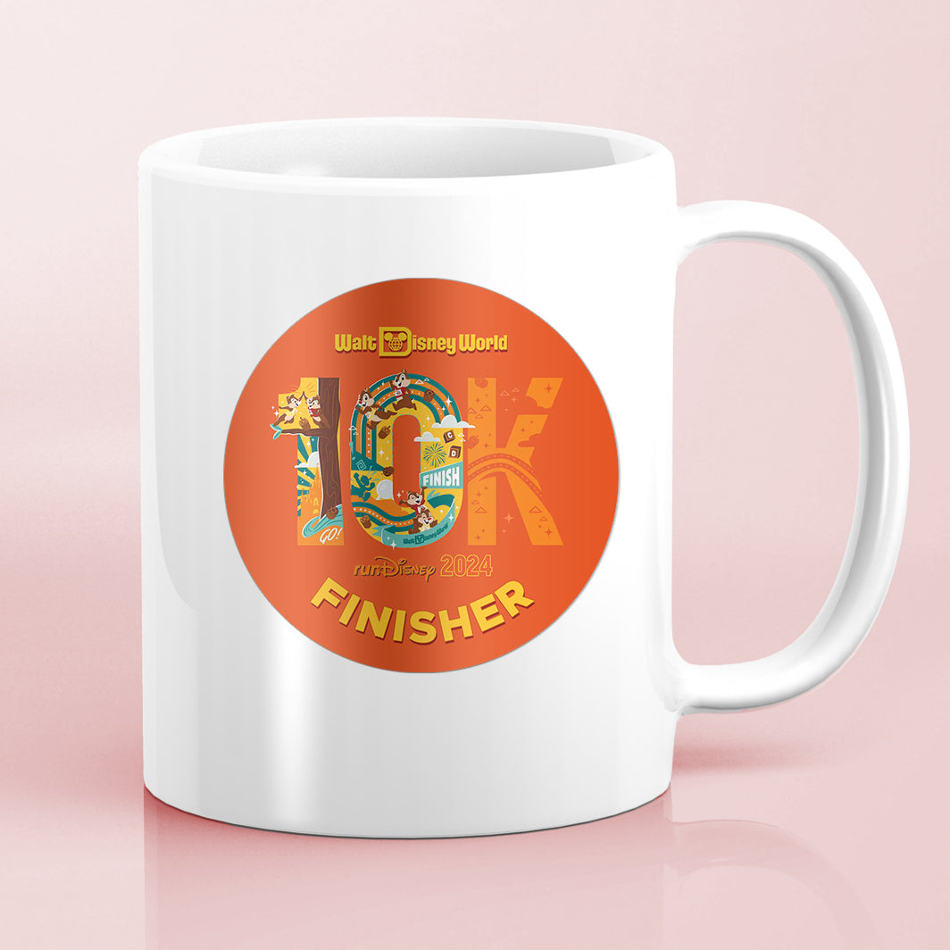 RunDisney Marathon Weekend 2024 10K 6.2 Miles FINISHER Water Bottle Mug Sticker