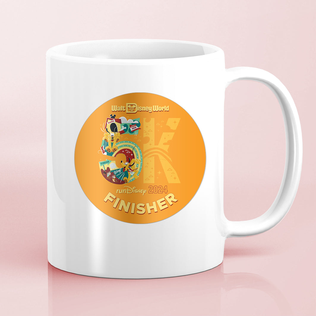 RunDisney Marathon Weekend 2024 5K 3.1 Miles FINISHER Water Bottle Mug Sticker