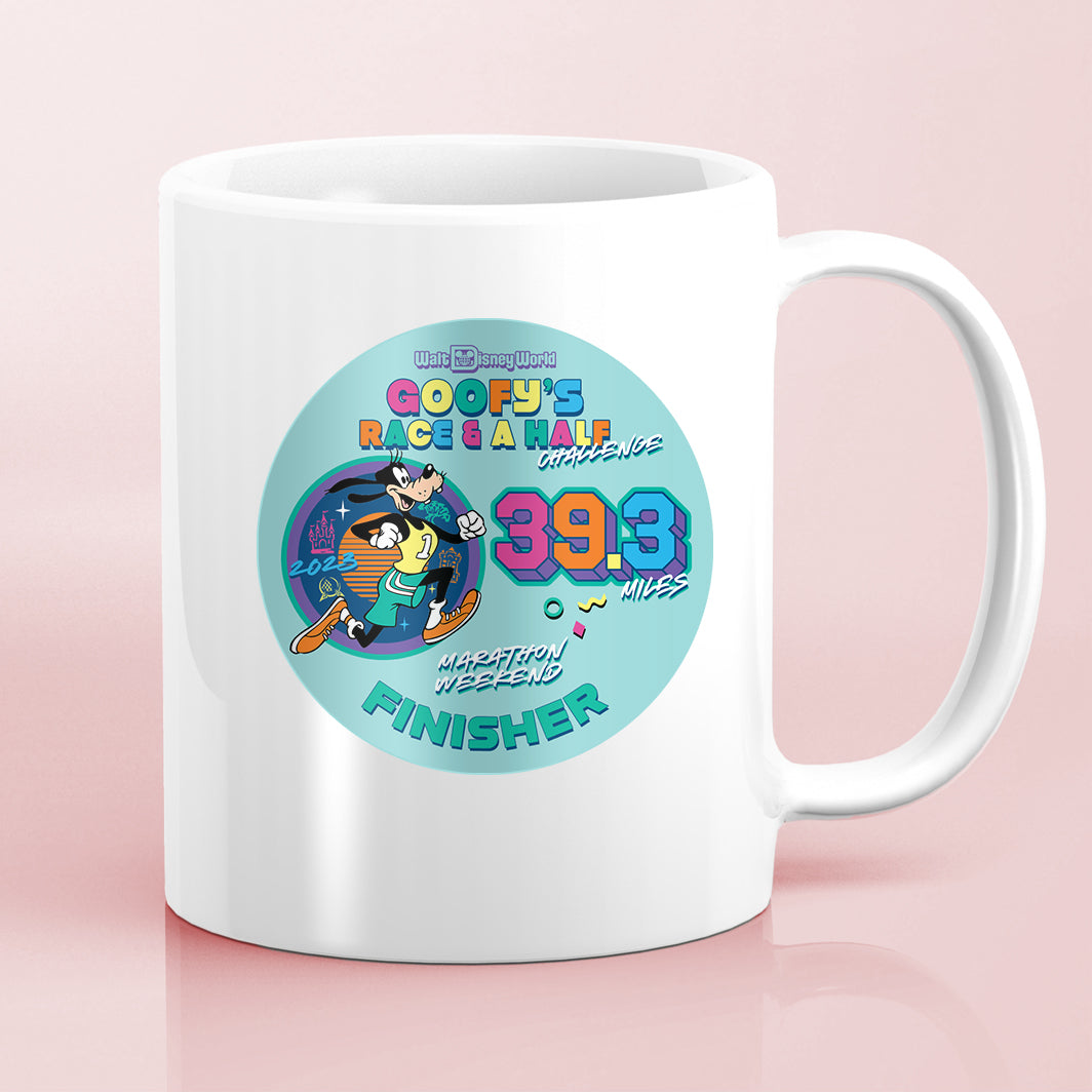 RunDisney Marathon Weekend 2023 Goofy Challenge 39.3 Miles FINISHER Water Bottle Mug Sticker