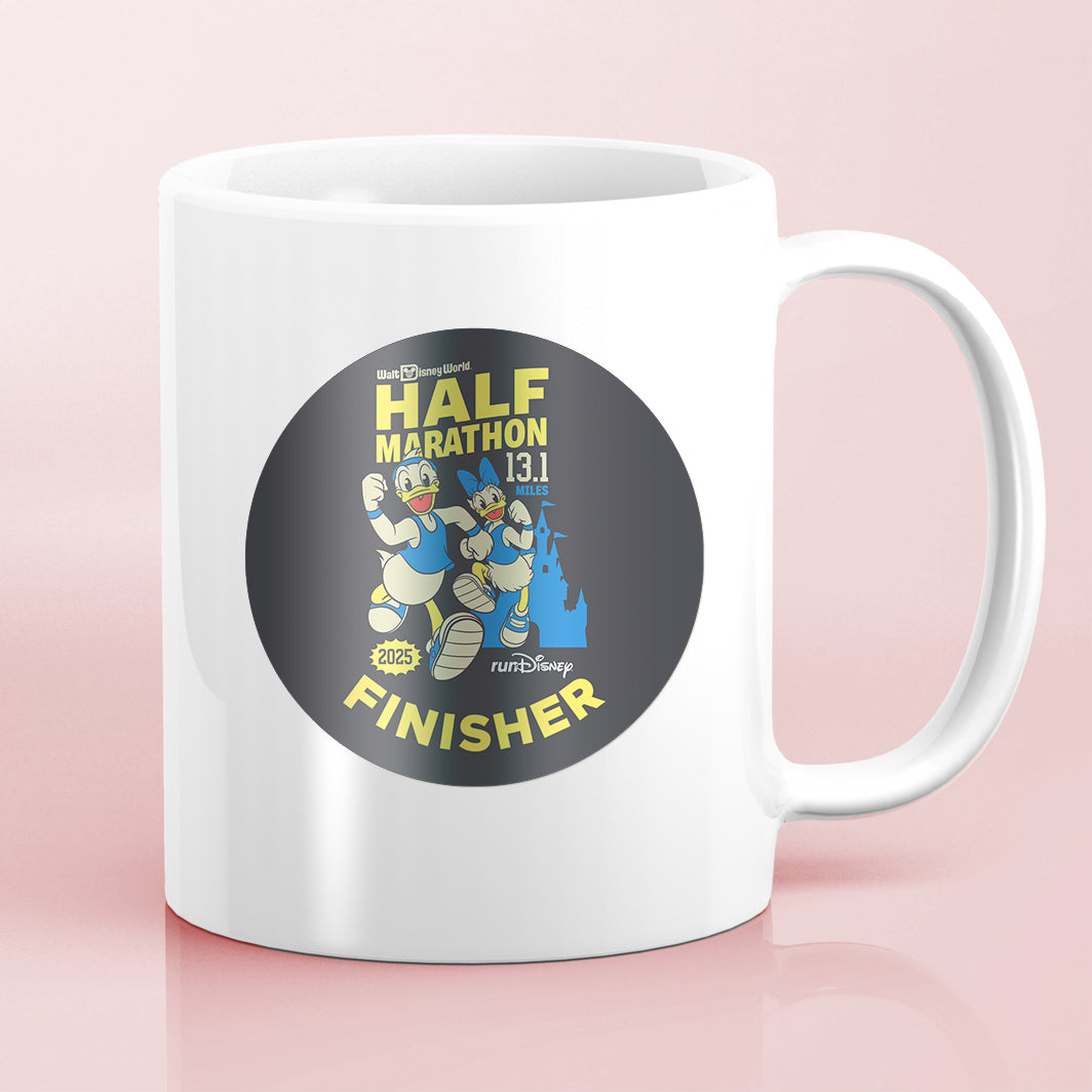 RunDisney Marathon Weekend 2025 Half Marathon 13.1 Miles FINISHER Water Bottle Mug Sticker