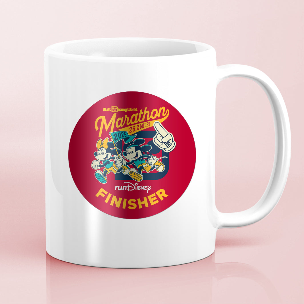 RunDisney Marathon Weekend 2025 Marathon 26.2 Miles FINISHER Water Bottle Mug Sticker