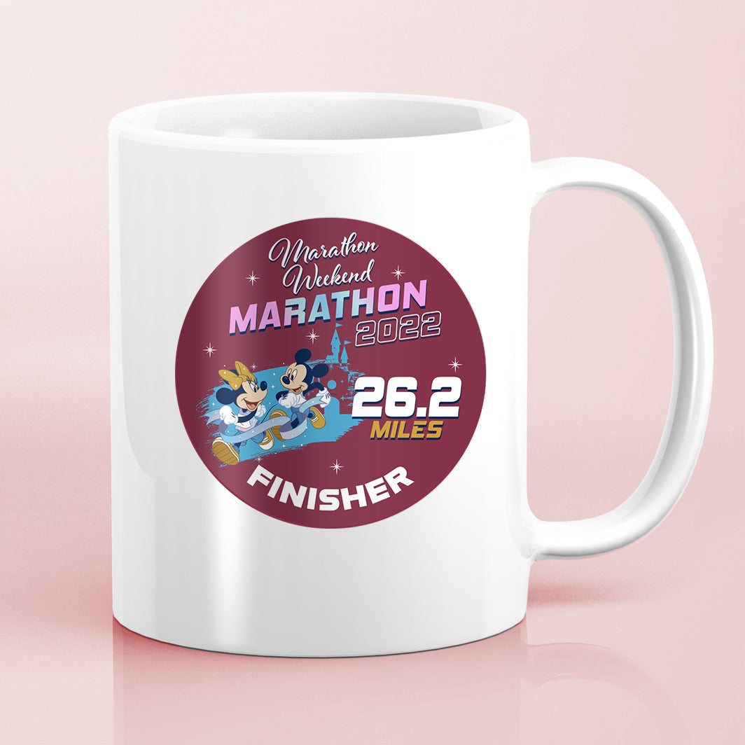 RunDisney Marathon Weekend 2022 Marathon 26.2 Miles FINISHER Water Bottle Mug Sticker