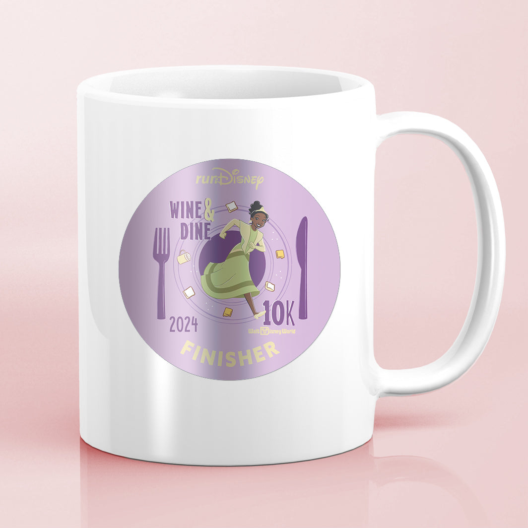 RunDisney Wine & Dine Weekend 2024 10K 6.2 Miles FINISHER Water Bottle Mug Sticker