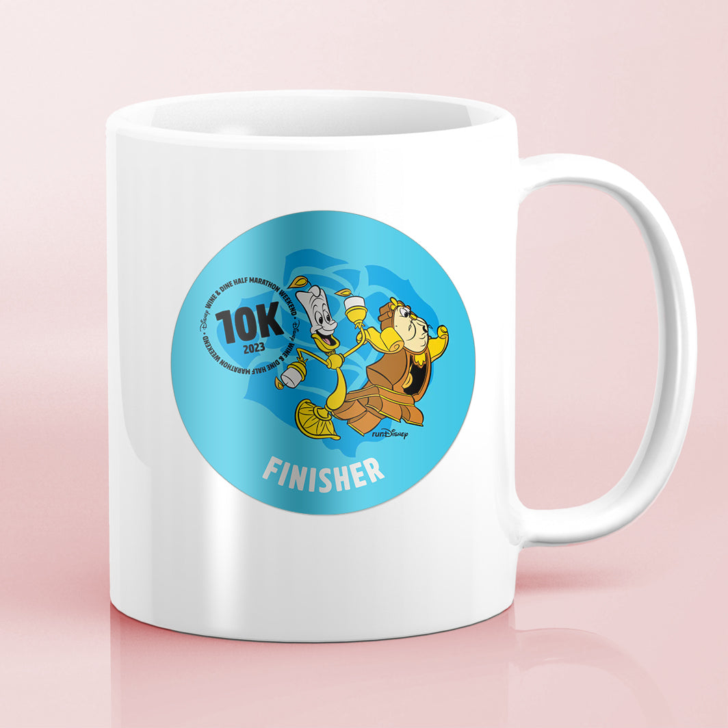 RunDisney Wine & Dine Weekend 2023 10K 6.2 Miles FINISHER Water Bottle Mug Sticker