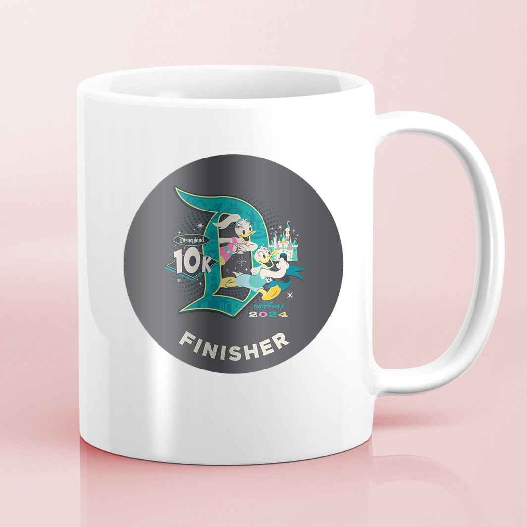 Disneyland Half Marathon Weekend 2024 10K 6.2 Miles FINISHER Water Bottle Mug Sticker THEMED