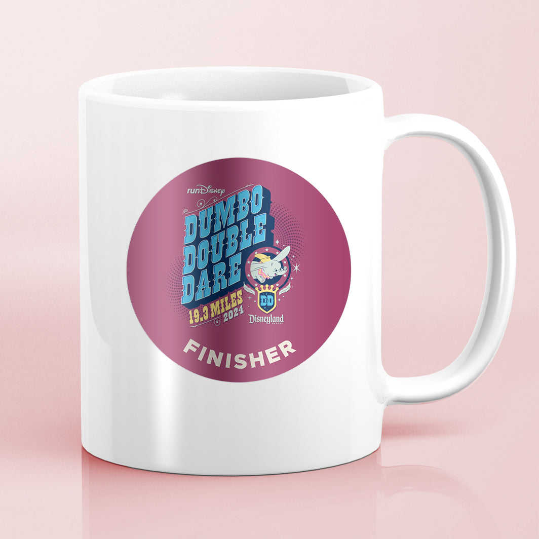 Disneyland Half Marathon Weekend 2024 Dumbo Double Dare 19.3 Miles FINISHER Water Bottle Mug Sticker THEMED