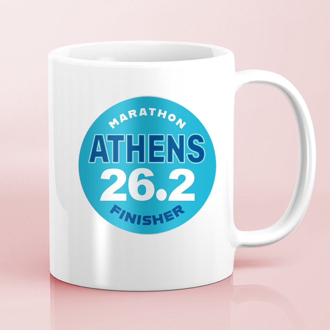 Athens 26.2 Marathon FINISHER Water Bottle Mug Sticker