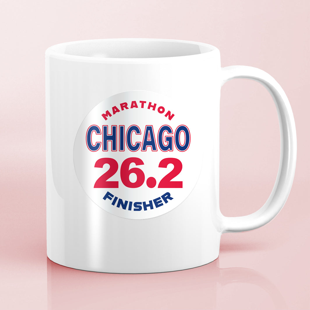 Chicago 26.2 Marathon FINISHER Water Bottle Mug Sticker