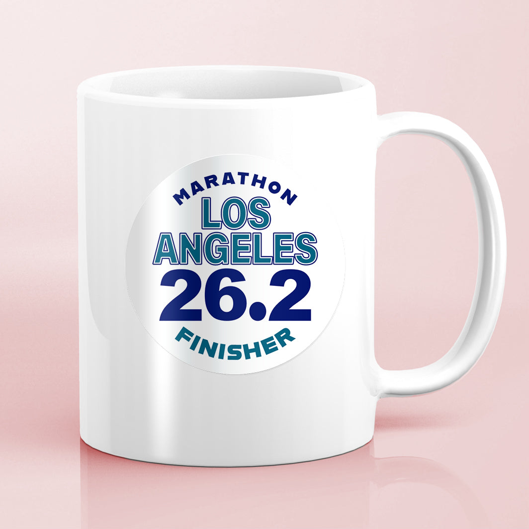 Los Angeles 26.2 Marathon FINISHER Water Bottle Mug Sticker