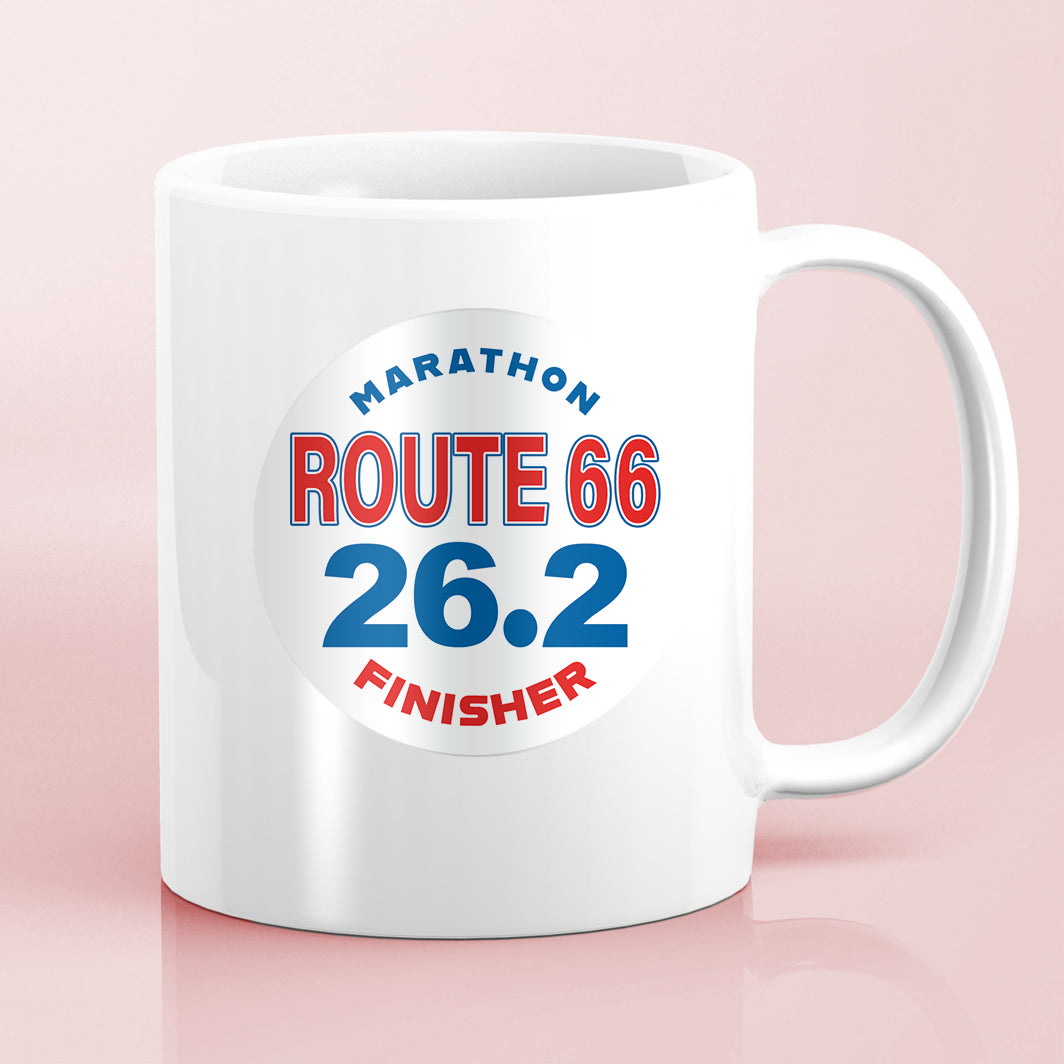 Route 66 26.2 Marathon FINISHER Water Bottle Mug Sticker