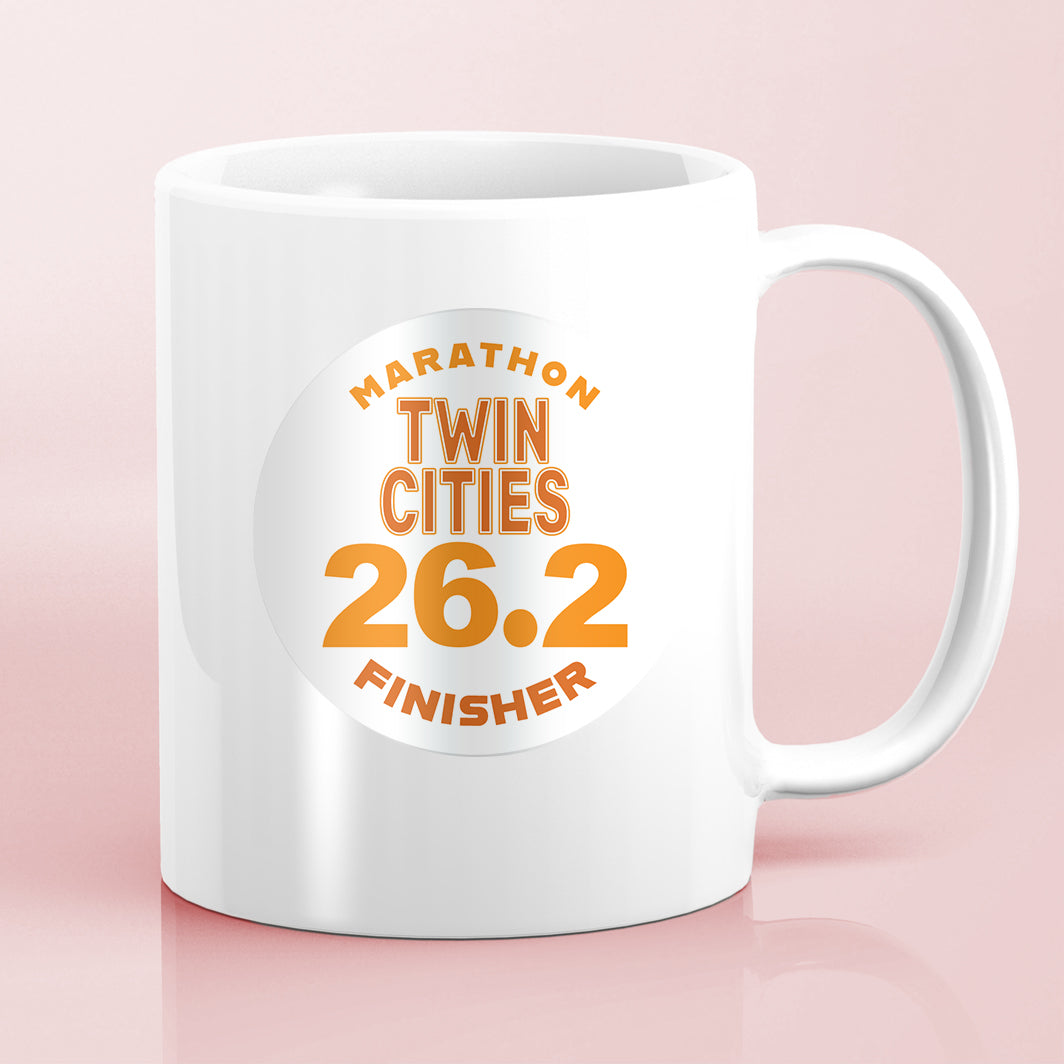 Twin Cities 26.2 Marathon FINISHER Water Bottle Mug Sticker