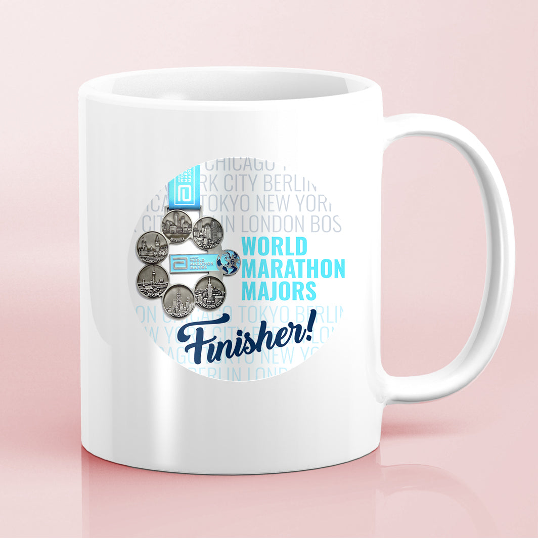 World Marathon Majors 26.2 Marathon FINISHER Water Bottle Mug Sticker