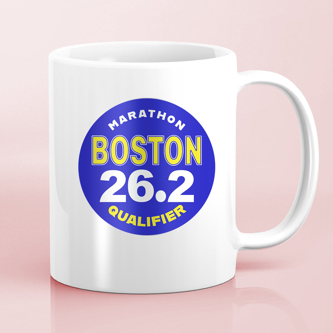 Boston Qualifier 26.2 Marathon Water Bottle Mug Sticker