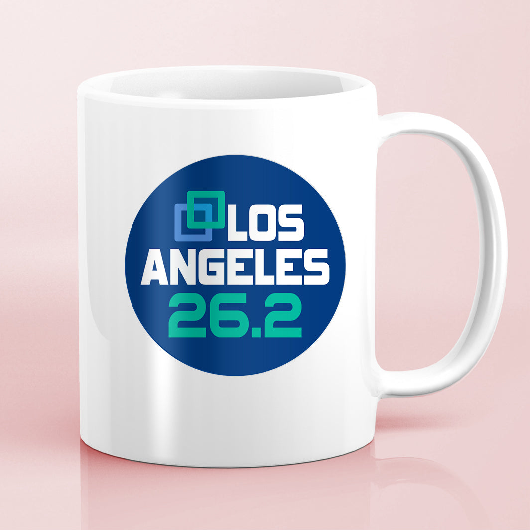 Los Angeles Icon 26.2 Marathon Water Bottle Mug Sticker