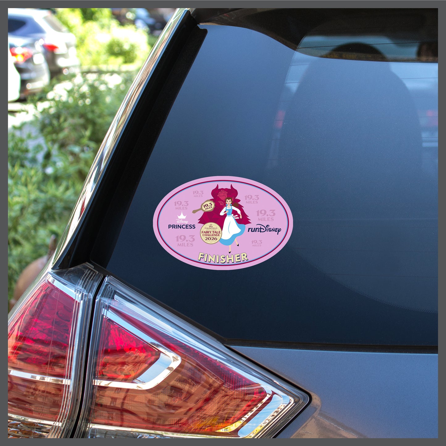 RunDisney Princess Half Marathon Weekend 2026 Princess Fairy Tale Challenge 19.3 Miles FINISHER Decal or Car Magnet