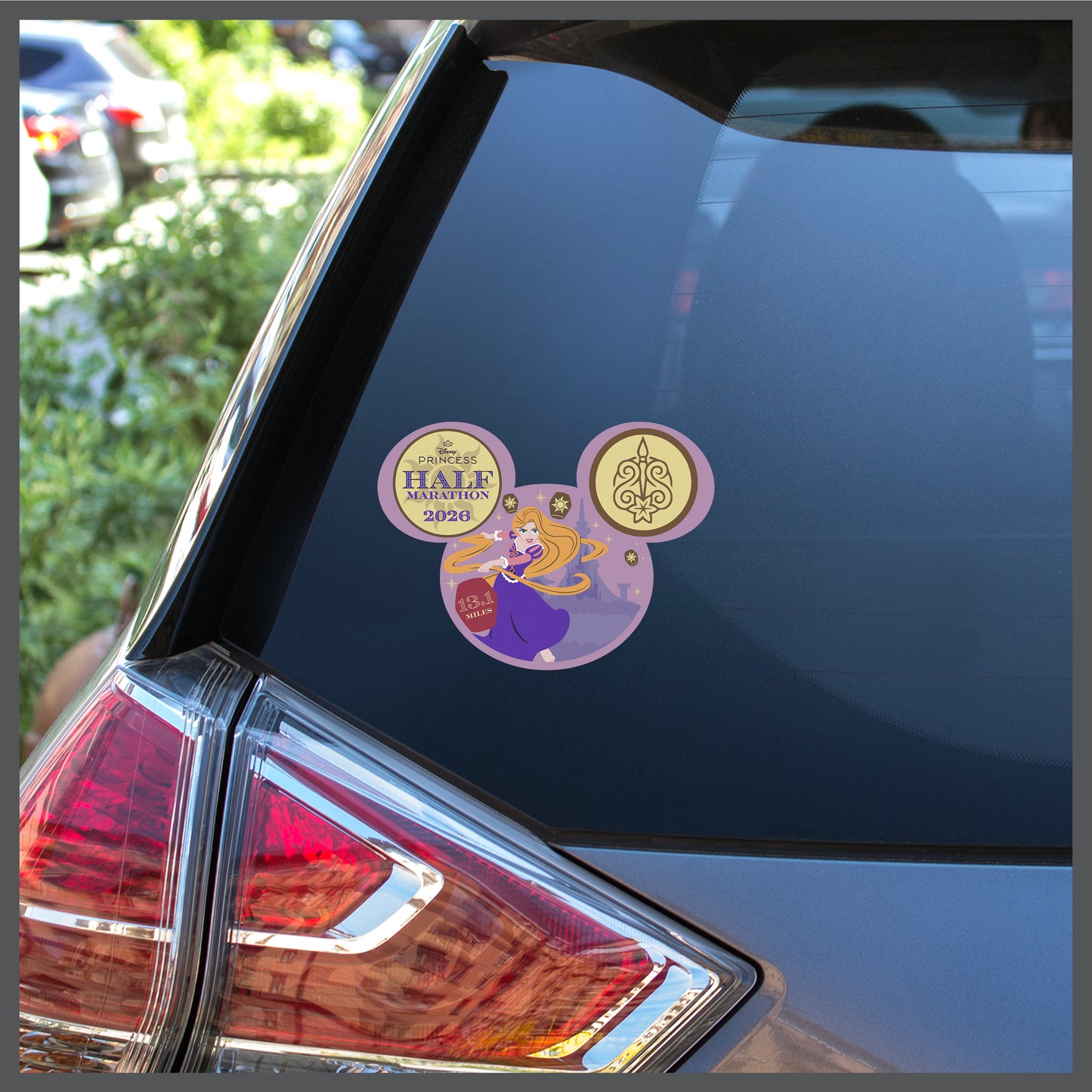 RunDisney Princess Half Marathon Weekend Races 2026 13.1 Miles Mickey Mouse Head Decal ONLY