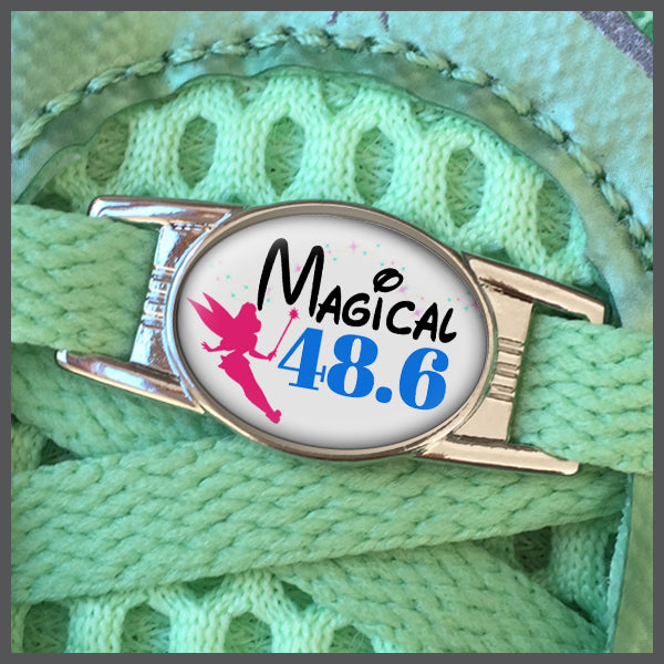 RunDisney Magical 48.6 with Tinkerbell Shoe Charm or Zipper Pull
