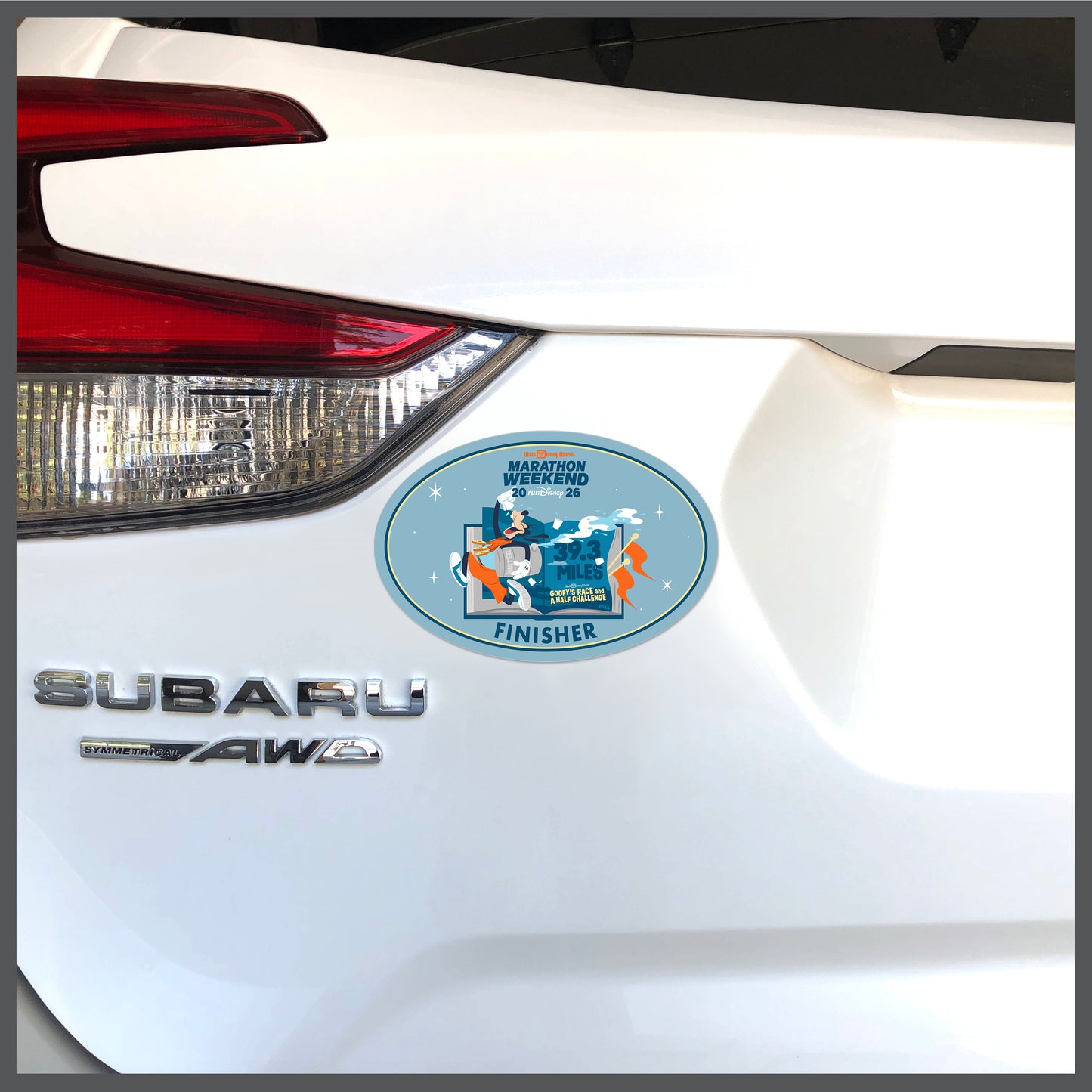 RunDisney Marathon Weekend 2026 Goofy Challenge 39.3 Miles FINISHER Decal or Car Magnet