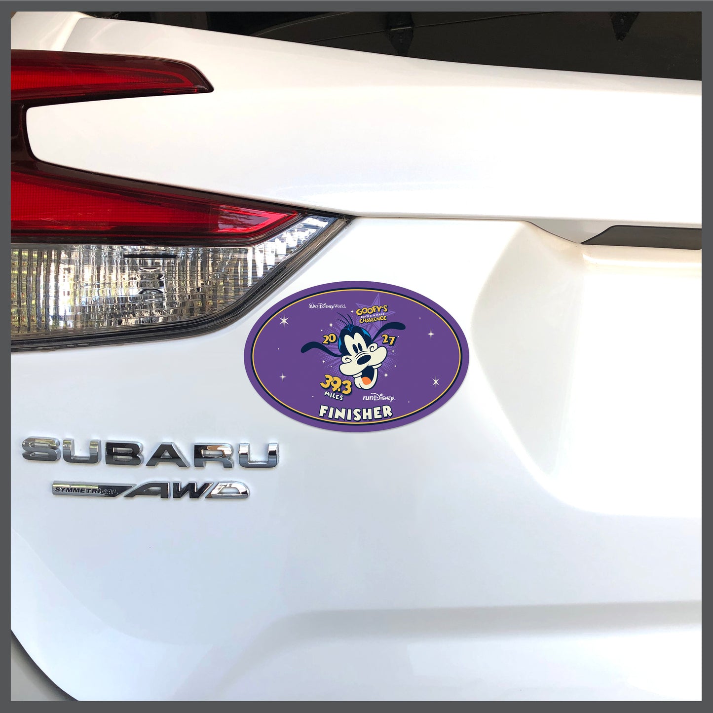 RunDisney Marathon Weekend 2027 Goofy Challenge 39.3 Miles NO WORDS or FINISHER Decal or Car Magnet