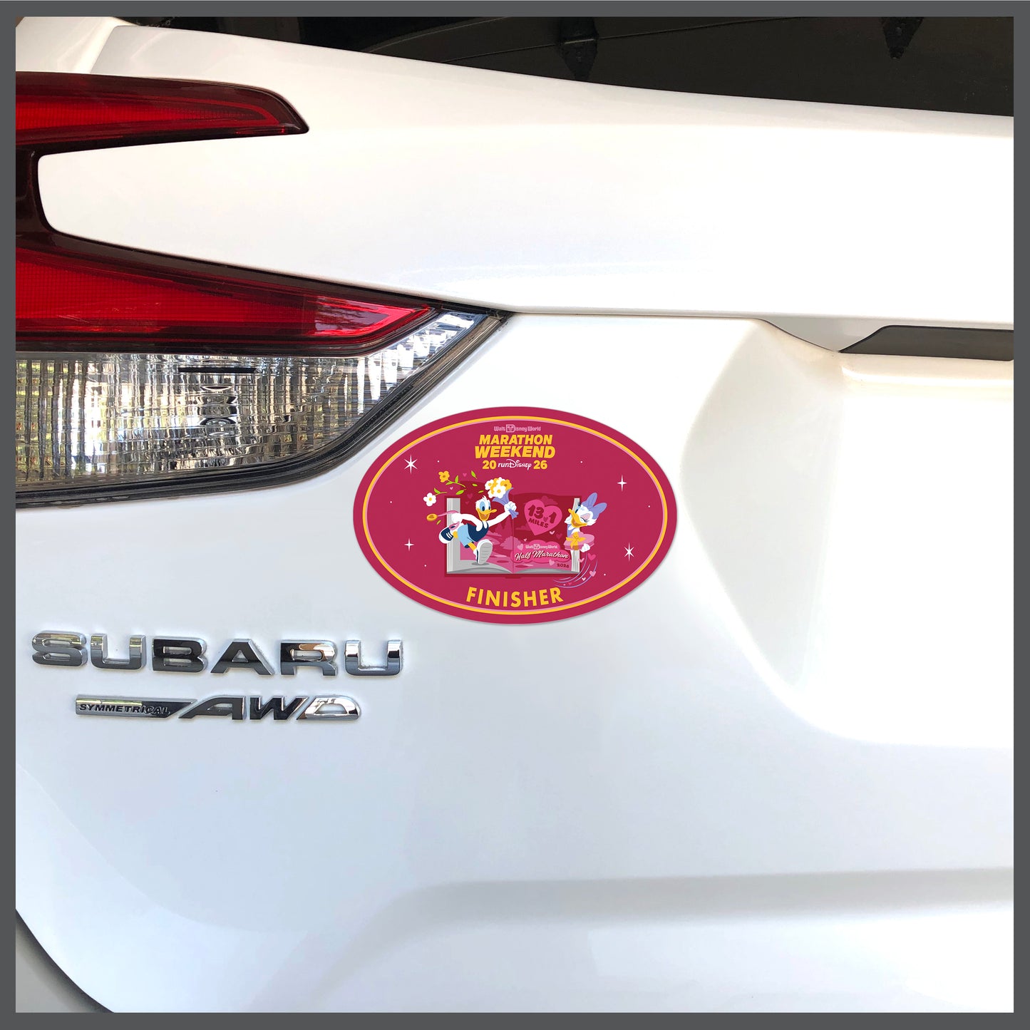 RunDisney Marathon Weekend 2026 Half Marathon 13.1 Miles FINISHER Decal or Car Magnet