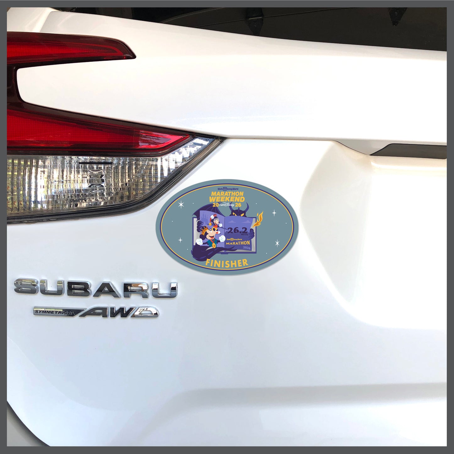 RunDisney Marathon Weekend 2026 Marathon 26.2 Miles FINISHER Decal or Car Magnet