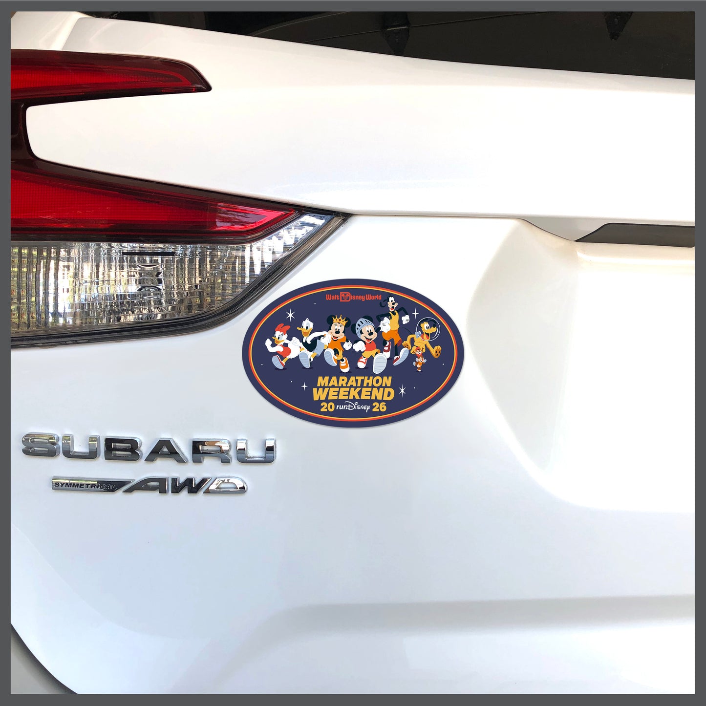 RunDisney Marathon Weekend 2026 Weekend Races Generic Decal or Car Magnet