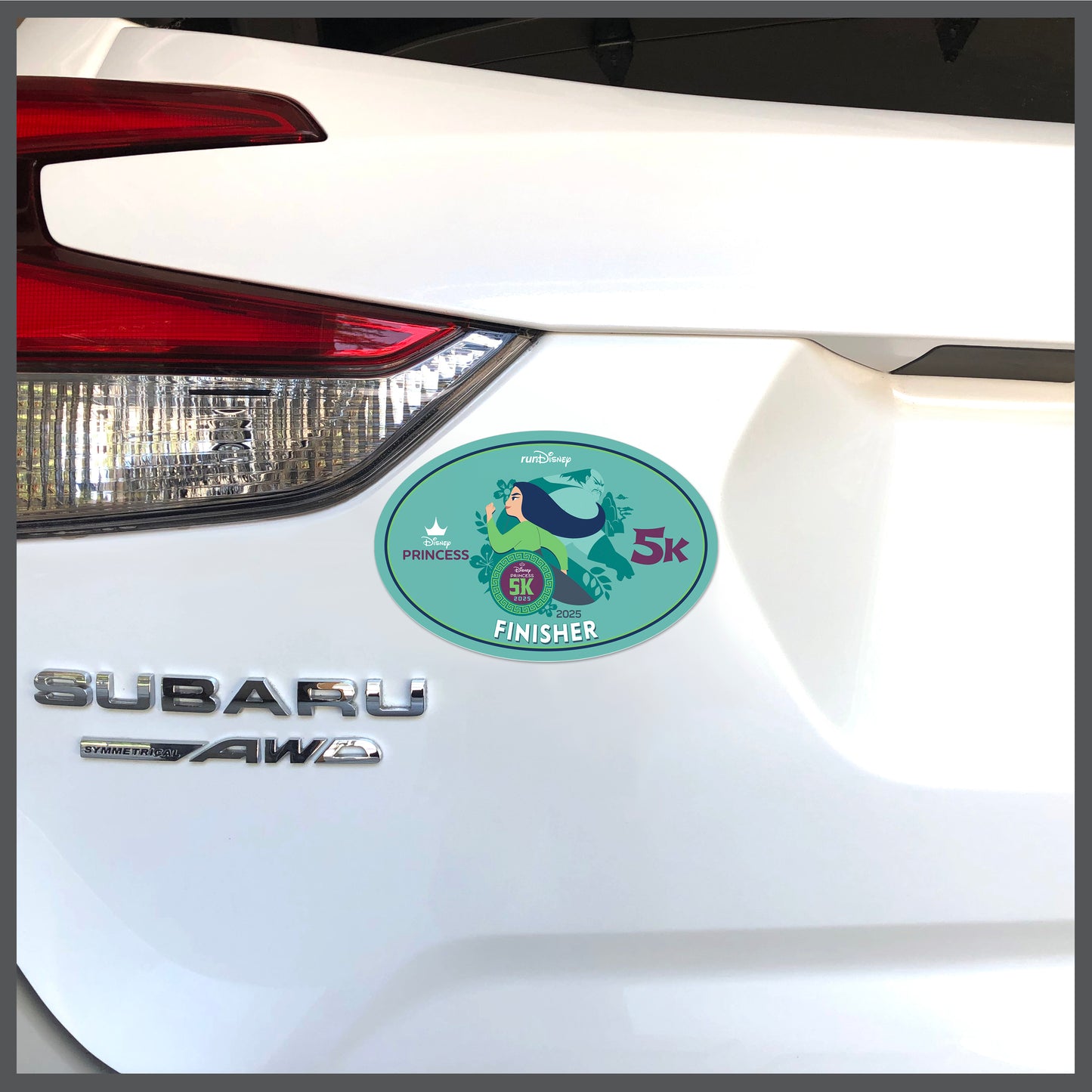 RunDisney Princess Half Marathon Weekend 2025 Princess 5K 3.1 Miles FINISHER Decal or Car Magnet