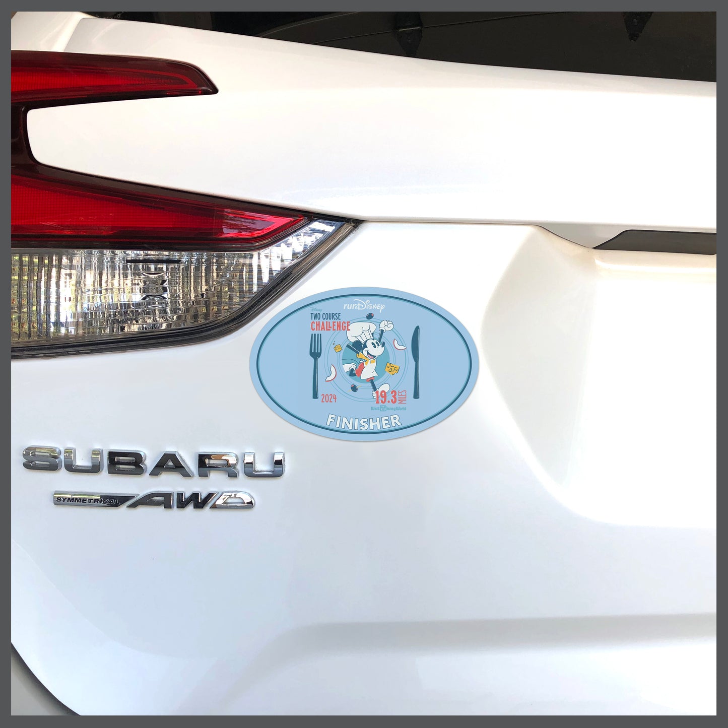 RunDisney Wine & Dine Weekend 2024 Two-Course Challenge 19.3 Miles FINISHER Decal or Car Magnet