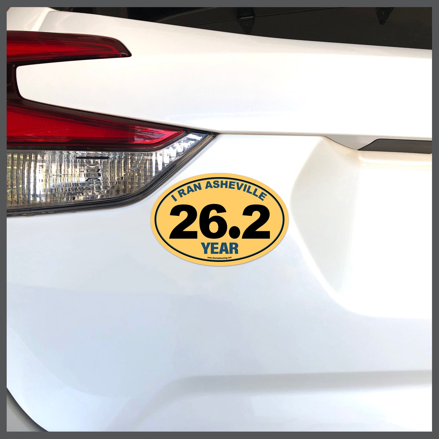 I Ran Asheville 26.2 Marathon with Custom Year Decal or Car Magnet