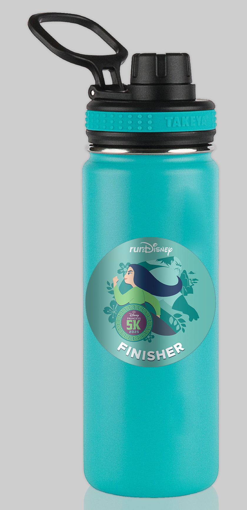 RunDisney Princess Half Marathon Weekend 2025 Princess 5K 3.1 Miles FINISHER Water Bottle Mug Sticker