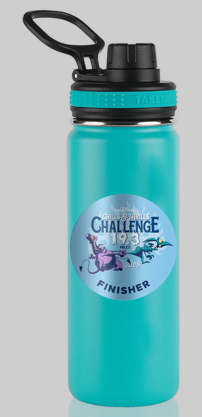 Disneyland Halloween Half Marathon Weekend 2025 Chills & Thrills Challenge 19.3 Miles FINISHER Water Bottle Mug Sticker THEMED