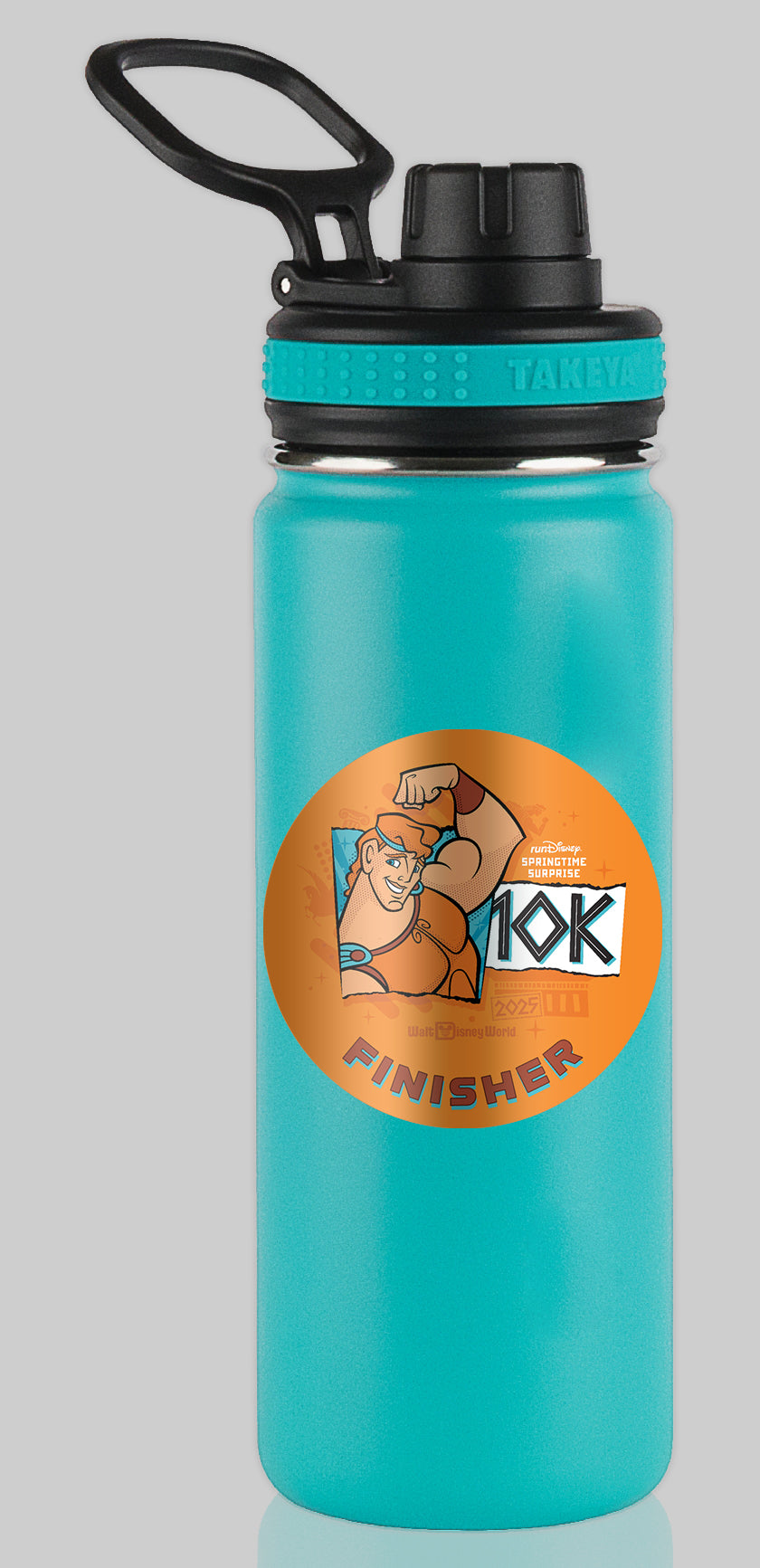 RunDisney Springtime Races 2025 10K 6.2 Miles FINISHER Water Bottle Mug Sticker