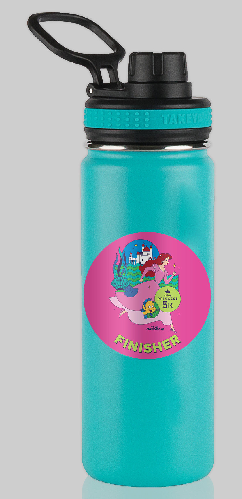 RunDisney Princess Half Marathon Weekend 2024 Princess 5K 3.1 Miles FINISHER Water Bottle Mug Sticker
