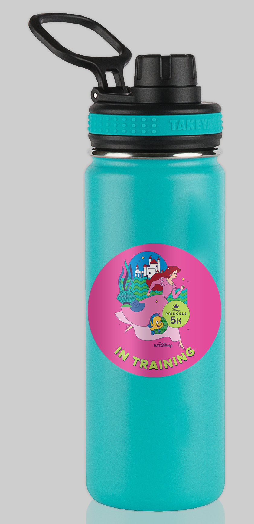RunDisney Princess Half Marathon Weekend 2024 Princess 5K 3.1 Miles IN TRAINING Water Bottle Mug Sticker