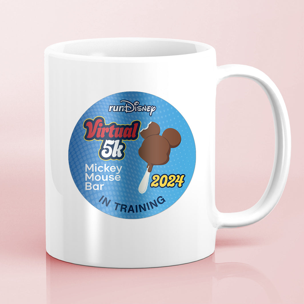 RunDisney Summer Virtual Series 2024 Mickey Mouse Bar 5K 3.1 Miles IN TRAINING Water Bottle Mug Sticker