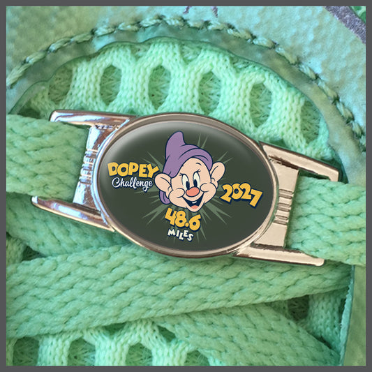 RunDisney Marathon Weekend 2027 Dopey Challenge 48.6 Miles Finisher or No Words Shoe Charm or Zipper Pull