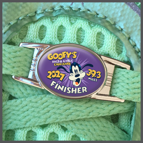 RunDisney Marathon Weekend 2027 Goofy Challenge 39.3 Miles Finisher or No Words Shoe Charm or Zipper Pull