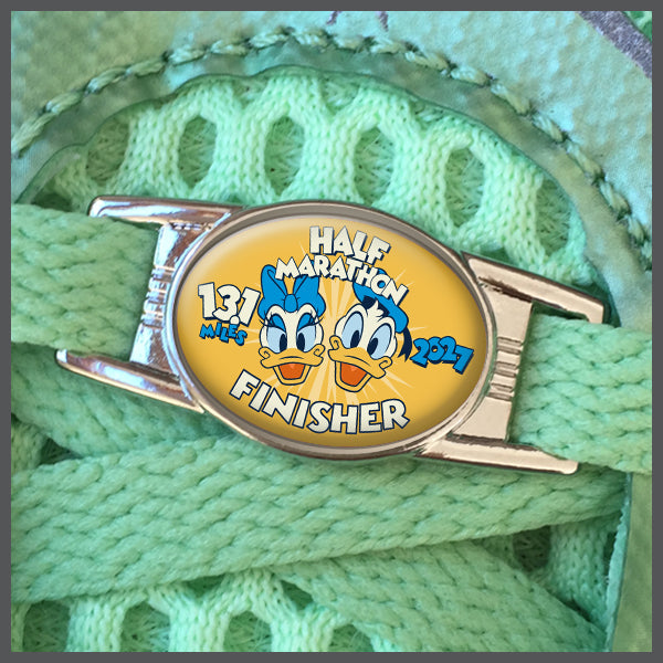 RunDisney Marathon Weekend 2027 Half Marathon 13.1 Miles Finisher or No Words Shoe Charm or Zipper Pull