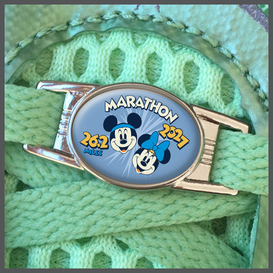 RunDisney Marathon Weekend 2027 Marathon 26.2 Miles Finisher or No Words Shoe Charm or Zipper Pull
